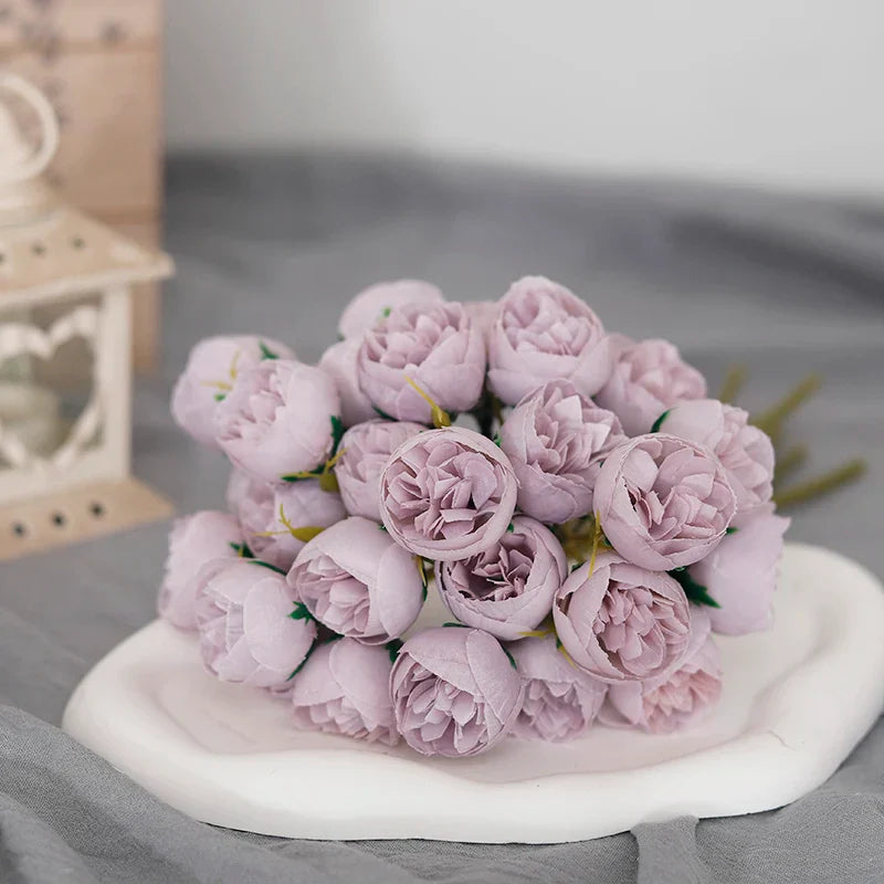 27 Heads Pink Roses Peony Bouquet