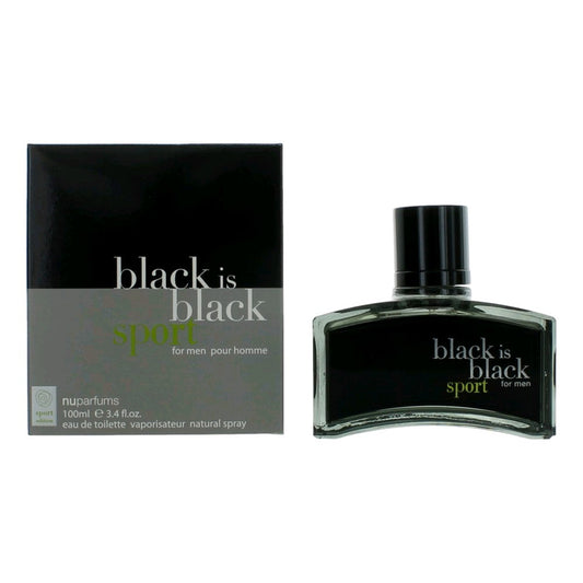 Black Is Black Sport By Nuparfums, 3.4 Oz Eau De Toilette Spray For Men