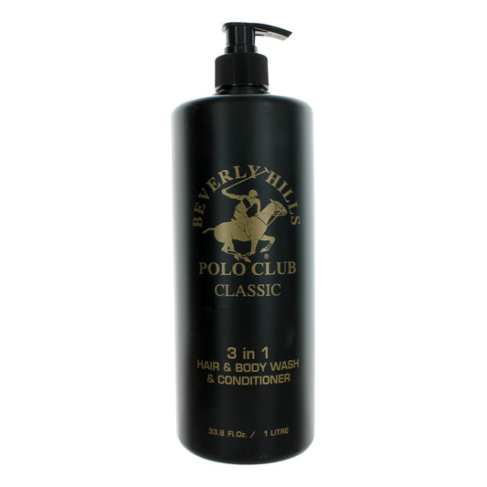 Bhpc Classic By Beverly Hills Polo Club, 33.8 Oz 3-In-1 Hair & Body Wash & Conditioner For Men