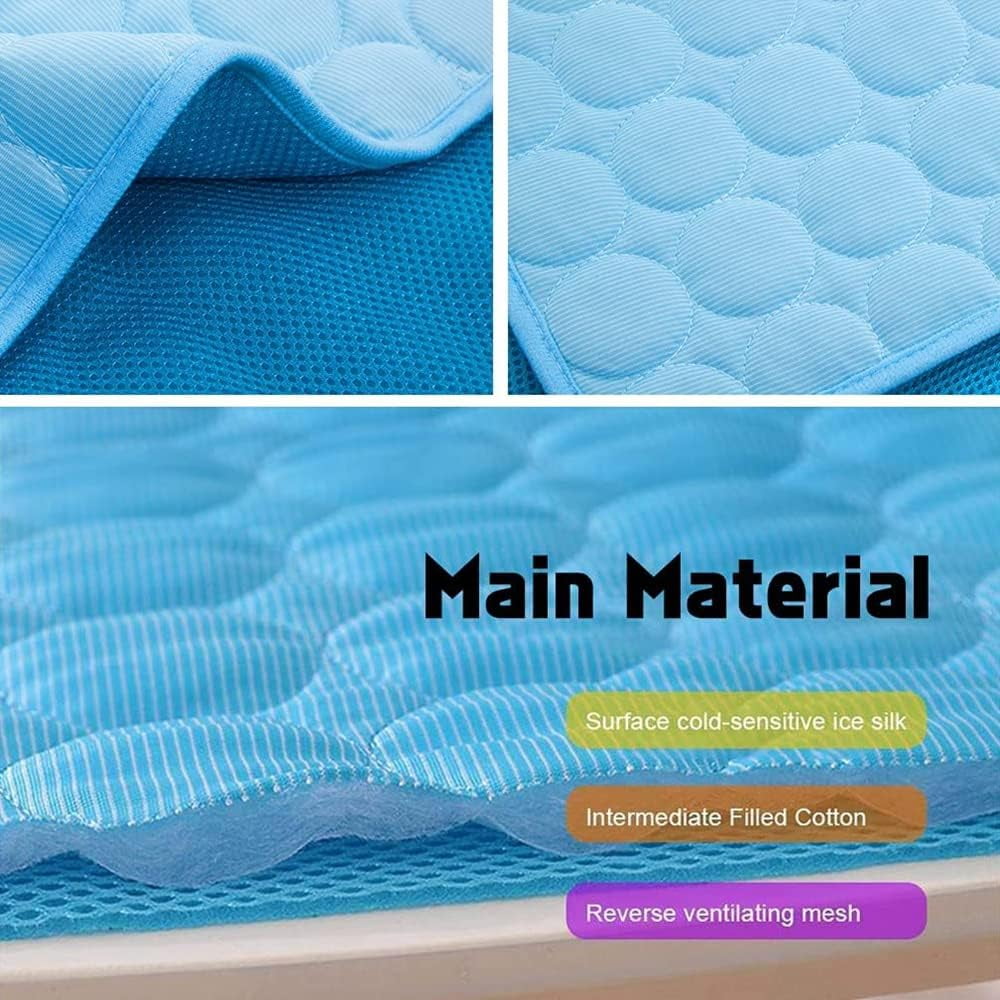 3 PCS Summer Cooling Mat for Rabbit, Washable Guinea Pig Bed, Breathable Ice Silk Self-Cooling Blanket Bed Mat for Rabbits Guinea Pigs Chinchillas Ferret Small Animal