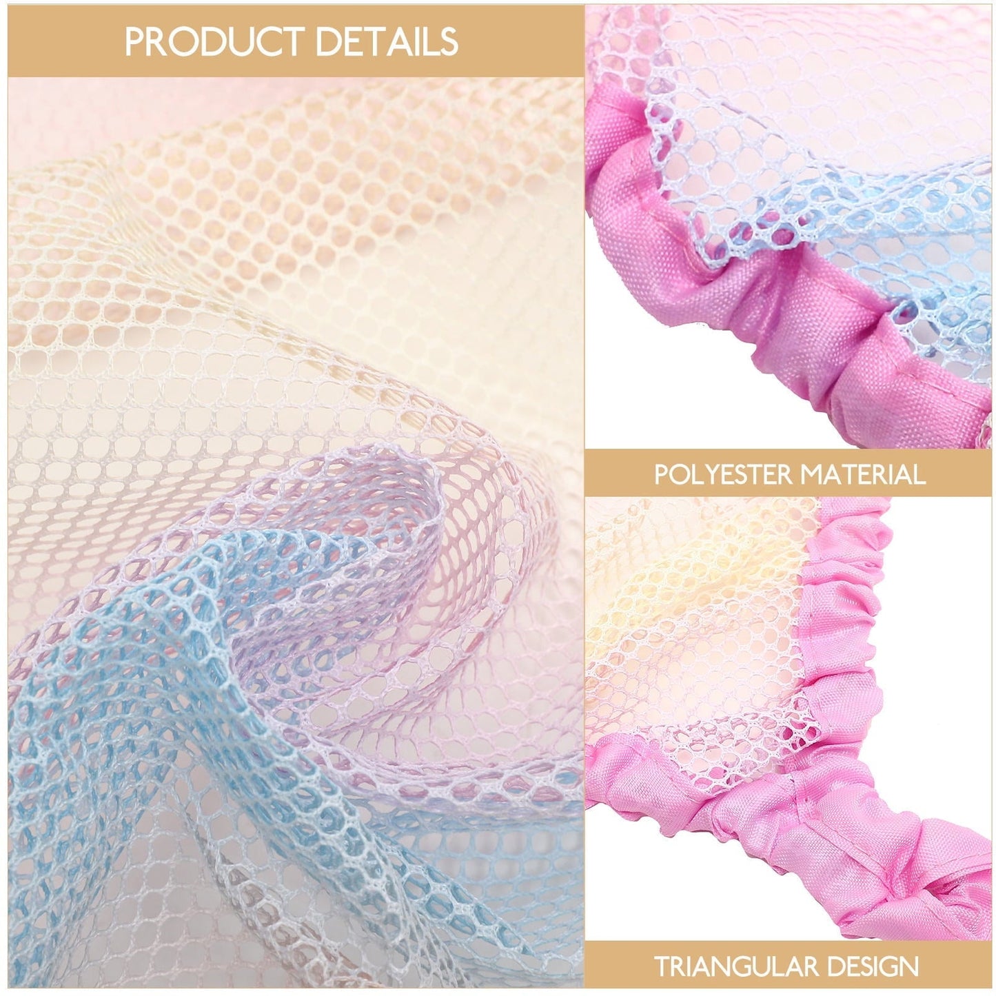 HONMEET Toy Hammock Storage Net Woven Mesh Hammock Multi-Colored Polyester 1Pack