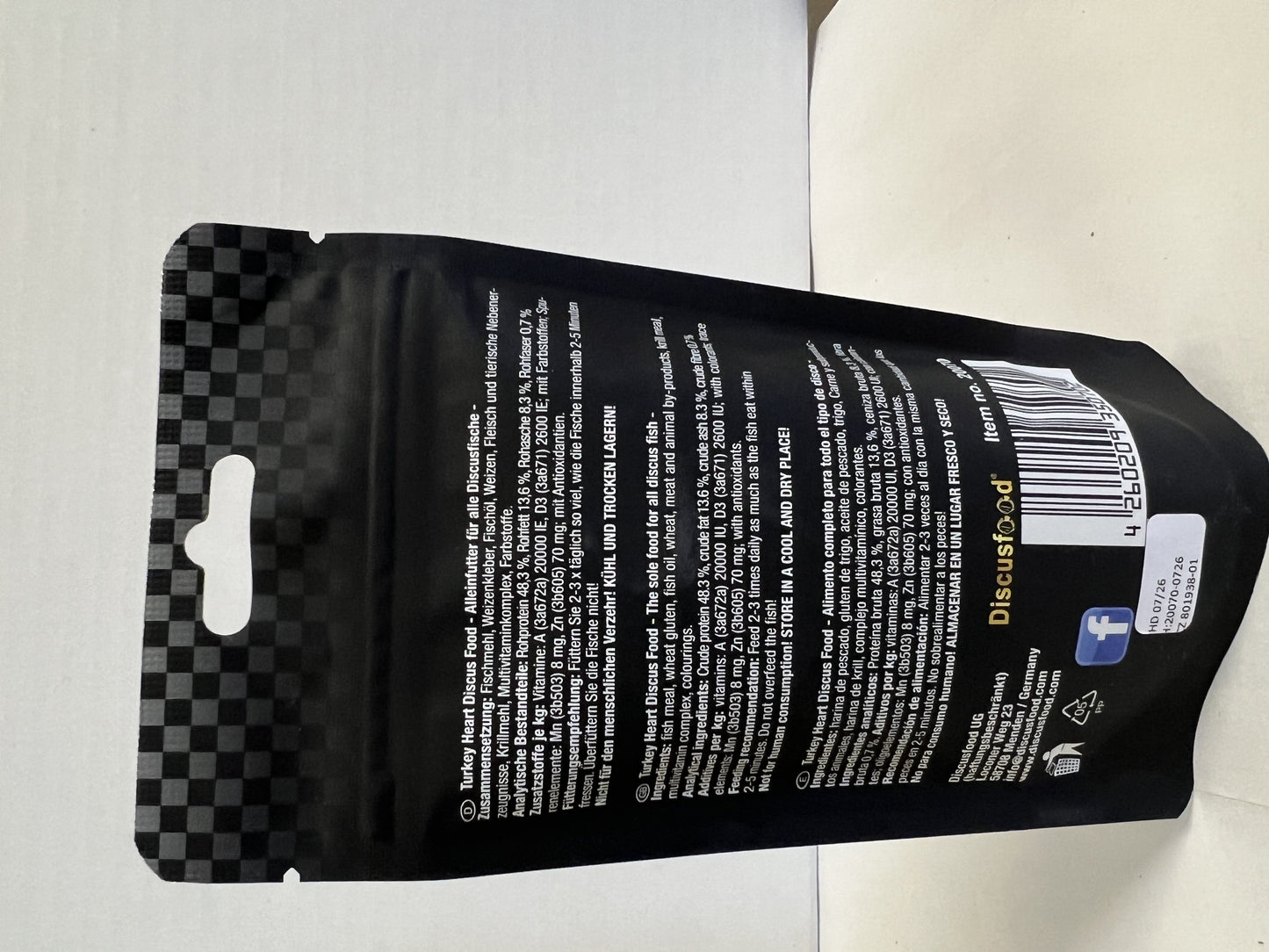 Discusfood Turkey Heart Soft Granulate Fish Food, 2.82 oz