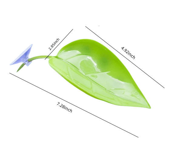 3 Pack Leaf Decorations with Suction Cups, Frog Habitat Platform, Reptile Decorations for Terrarium, Frog Tank Accessories, Terrarium Decor for Tree Frog, African Dwarf Frog, Frog and Toad