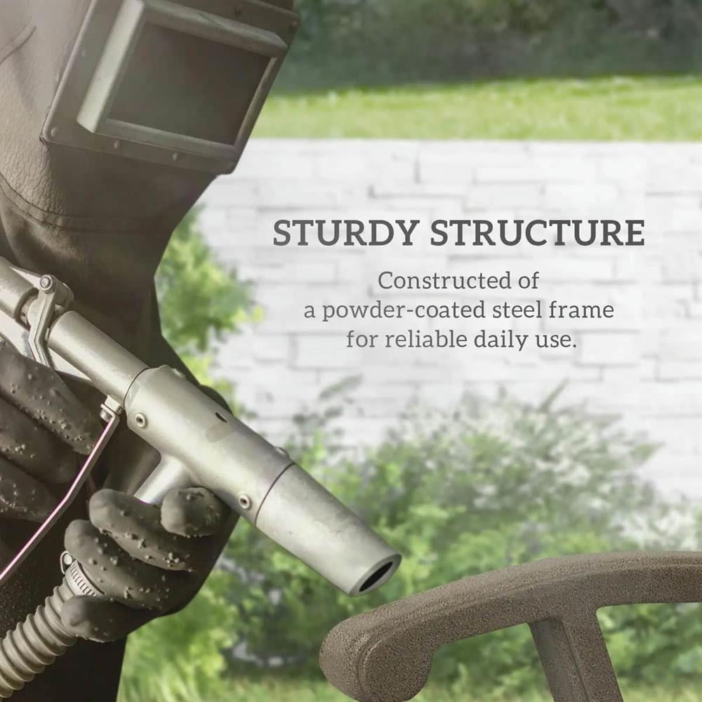 GVN Patio Rocking Lounge Chair, Patio Glider Chair,Outdoor Glider Chair Patio Glider Swing Chair with Mesh Seat, Steel Frame, Blue