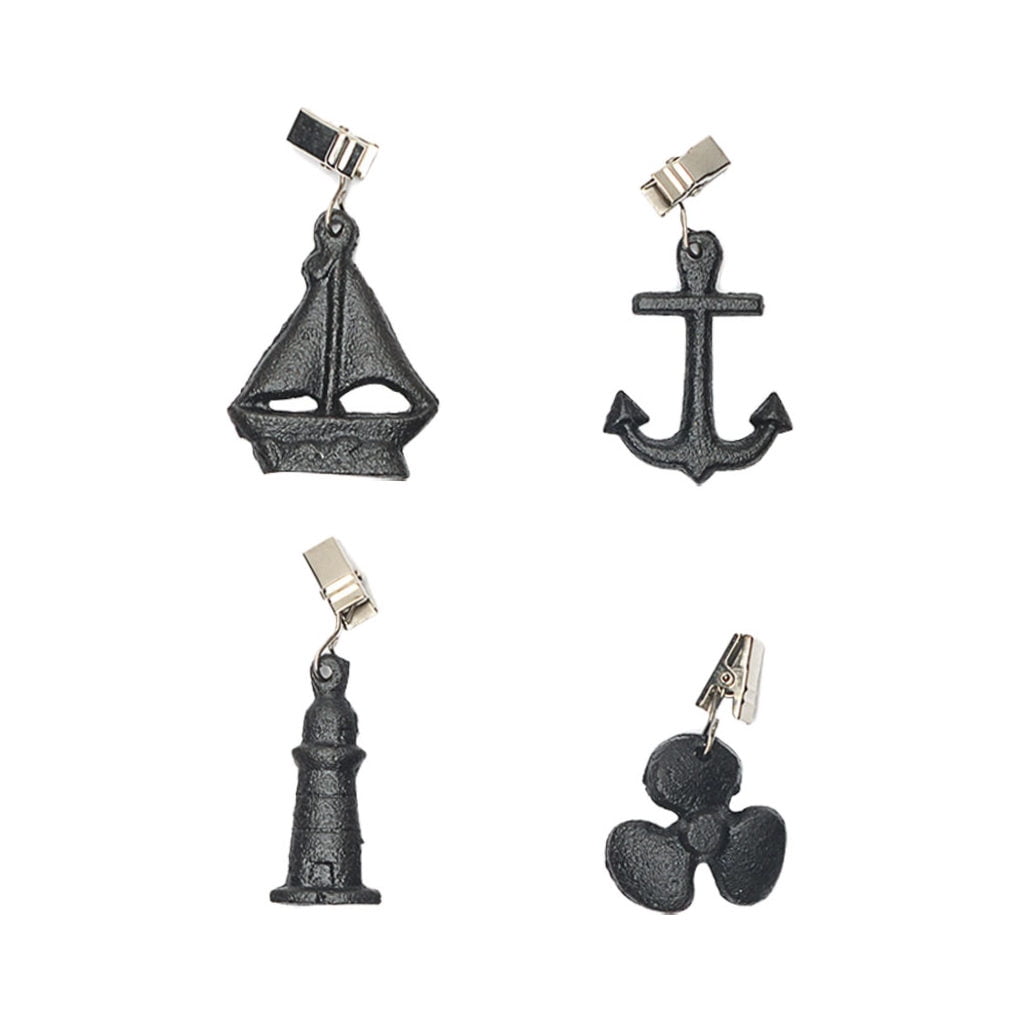 Hytrove 1 Set Picnic Table Weights Dark Brown Iron for Buffets