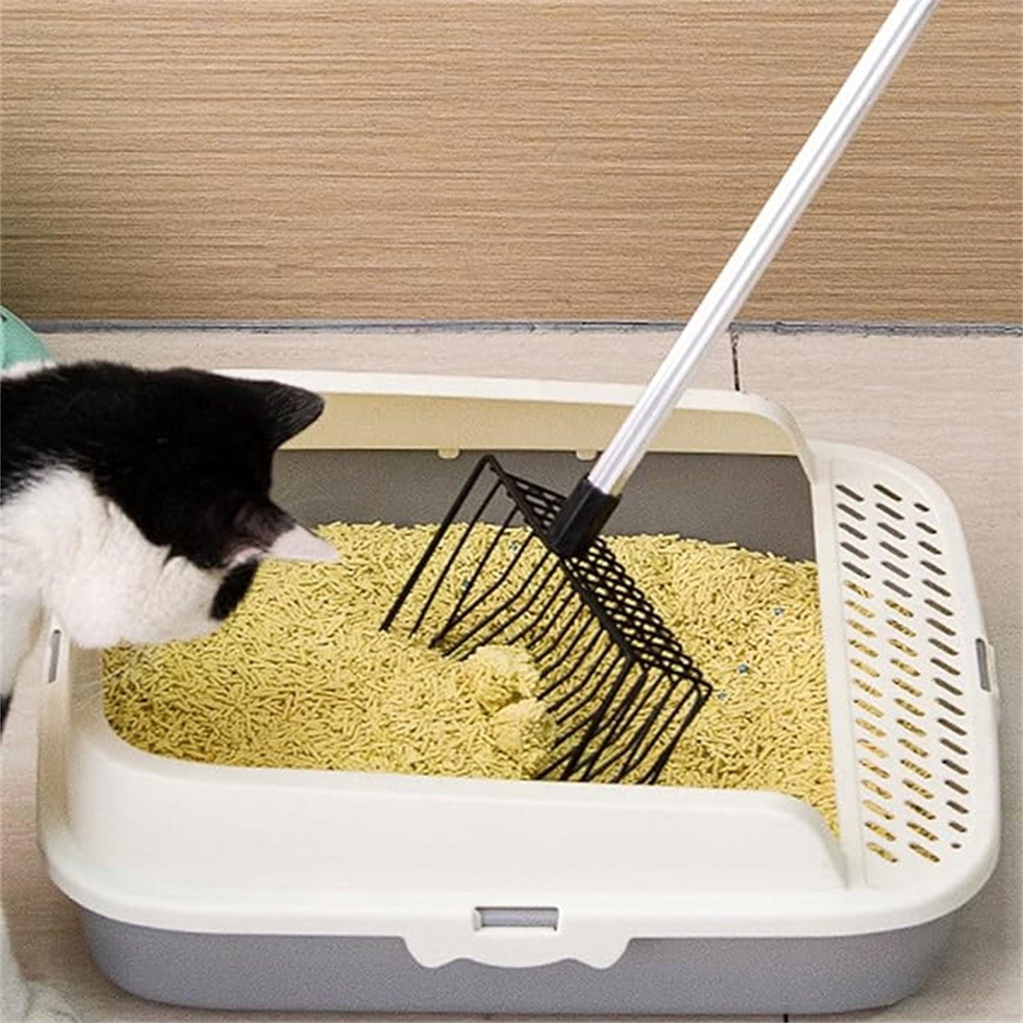 3 in 1 Stretchable Chicken Poop Scooper Chicken Coop Accessories Sifting Shovel for Chicken Coop Chicken Litter Scoop Supplies Separating Poo and Debris from Sand
