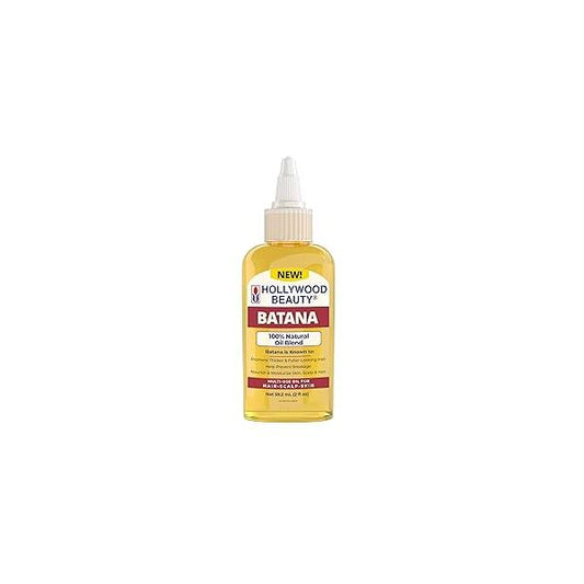 Hollywood Beauty Batana Oil for Hair, Scalp and Skin, 2 fl oz - Promotes Thicker Fuller-Looking Hair