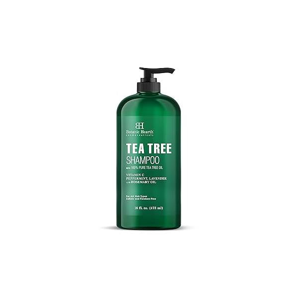 Botanic Hearth Tea Tree Shampoo, Vitamin C, Peppermint, Lavender and Rosemary Oil, Fights Dandruff Dry Scalp, 16 fl oz