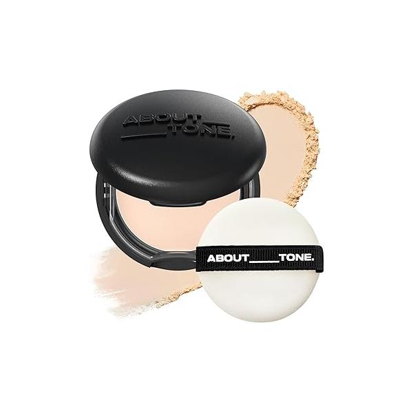 Blur Powder Pact 0.32oz - Pressed Compact with Mirror and Puff Makeup Setting Finishing Blurring Natural Translucent Lightweight Face Sebum Oil Control Vegan Formula (02 LIGHT)
