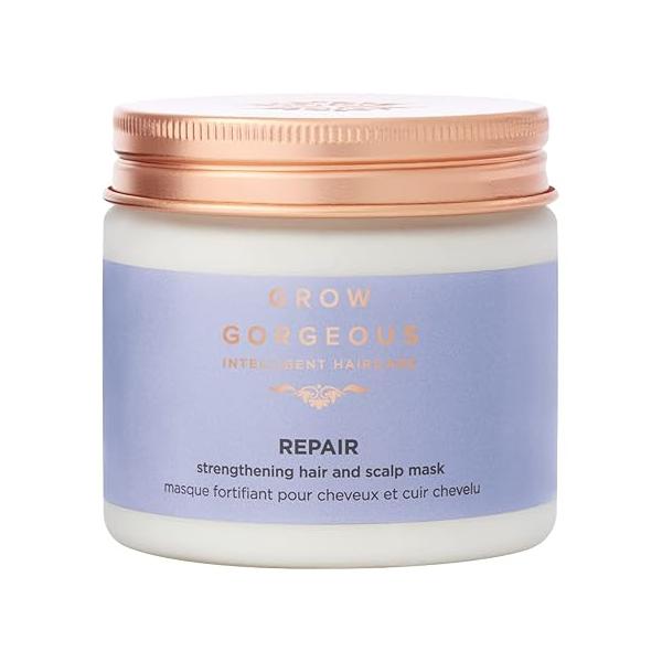 Grow Gorgeous Repair Hair and Scalp Mask 200ml - With Niacinamide For Damaged, Brittle hair Suitable for Bleached Chemically Treated Vegan