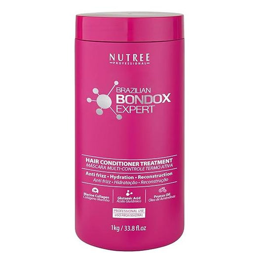 Hair Treatment Masks - Brazilian Bondox Thermal Repair Mask for Frizzy,Damaged -With Collagen from Seaweed & Almond Oil Intensive Moisture Straightening Treatment(BRAZILIAN BONDOX 33.8 fl.oz)