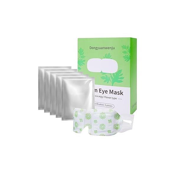 5-piece set of mugwort steam eye mask. Oriental can directly reach acupoints to relieve fatigue, remove dark circles, and promote sleep