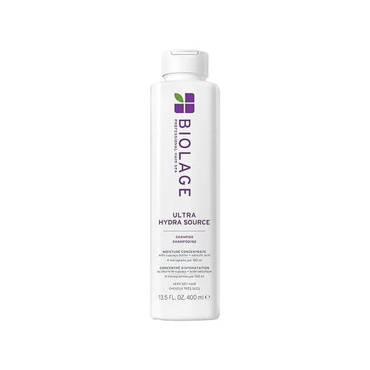 Biolage Ultra Hydra Source Shampoo - Deeply Moisturizes Very Dry Hair, For Thick, Coarse Infused with Micro-dosed Cupuaçu Butter & Salicylic Acid