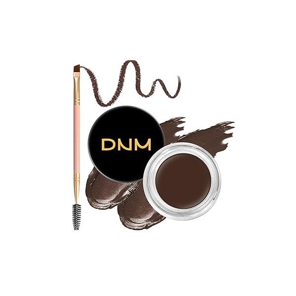 2Pcs Brow Pomade Set with Dual-ended Eyebrow Brush, High pigment Water proof Natural finish Makeup Brush for Women and Girls（10#）