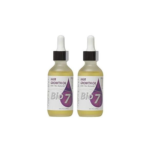 BIO7 HAIR GROWTH OIL WITH 7 BIO-NATURALS - 2 Fl Oz Increase Blood Flow To The Scalp, Stimulate Hair Follicles and Strengthens Hair, Thickens Grows Your Supply Valuable Nutrients to 7-in-1 Benefits: