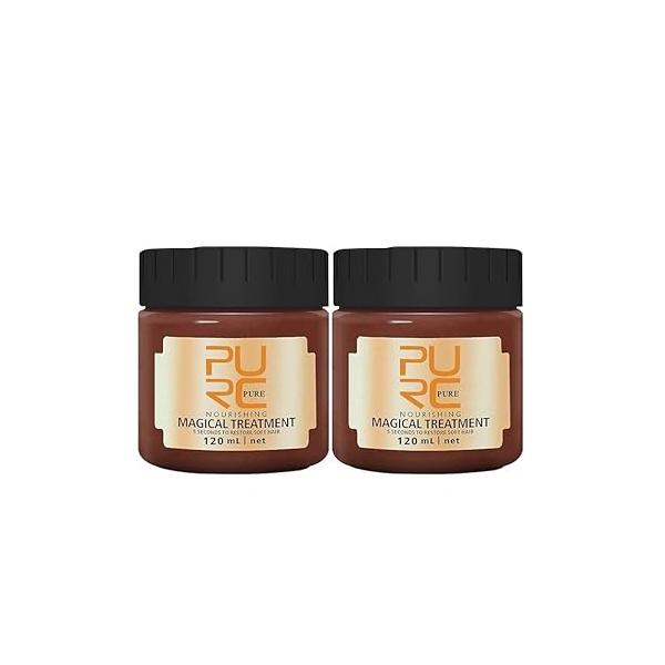2 Pcs 120ml PURC Magical Hair Mask - 5 Seconds Repairs Damage, Advanced Molecular Repair for Roots, Keratin Treatment & Conditioner Dry Damaged