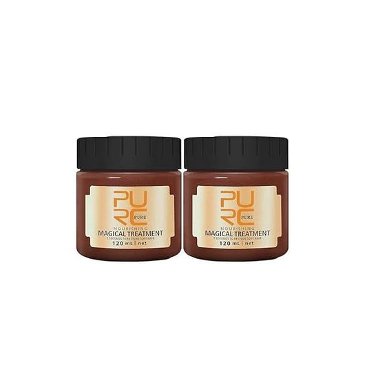 2 Pcs 120ml PURC Magical Hair Mask - 5 Seconds Repairs Damage, Advanced Molecular Repair for Roots, Keratin Treatment & Conditioner Dry Damaged