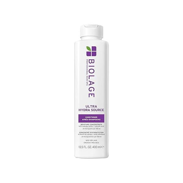 Biolage Ultra Hydra Source Conditioner - Intensely Condition, For Very Dry, Thick, Coarse Hair, Infused with Micro-dosed Cupuaçu Butter & Salicylic Acid