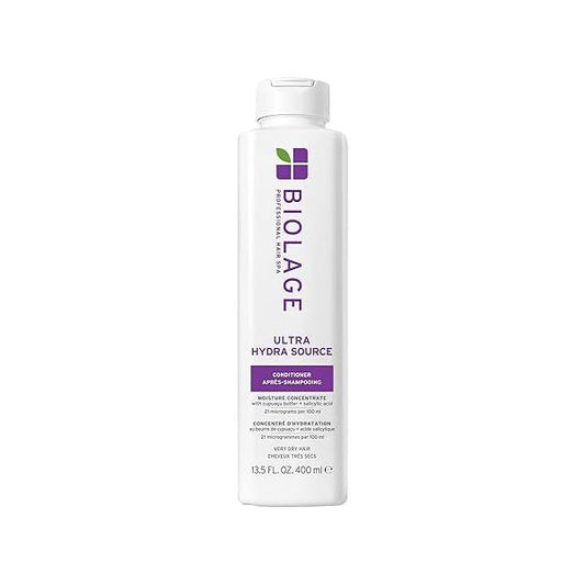 Biolage Ultra Hydra Source Conditioner - Intensely Condition, For Very Dry, Thick, Coarse Hair, Infused with Micro-dosed Cupuaçu Butter & Salicylic Acid