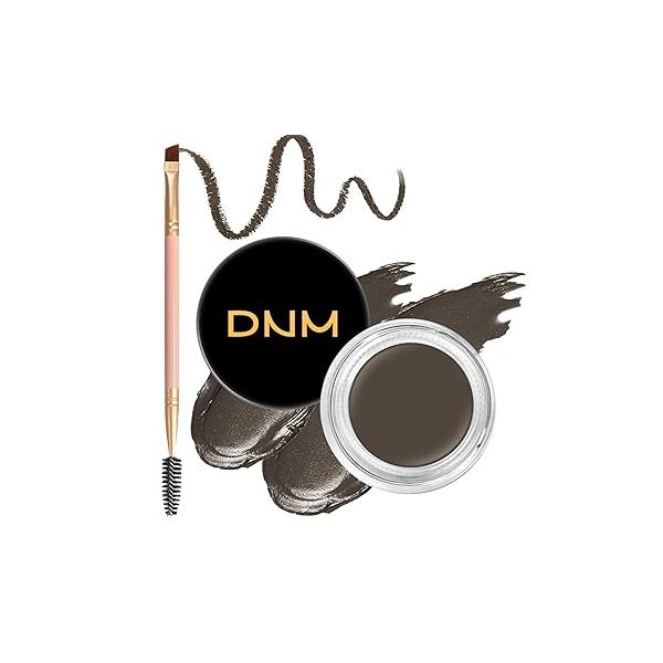 2Pcs Brow Pomade Set with Dual-ended Eyebrow Brush, High pigment Water proof Natural finish Makeup Brush for Women and Girls（10#）