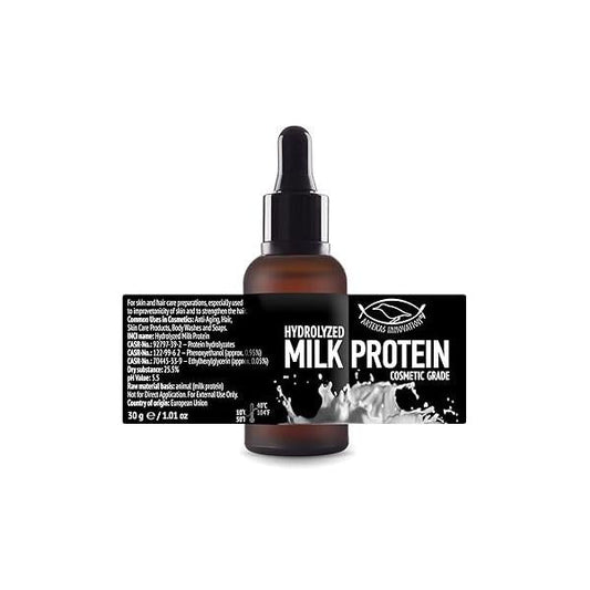HYDROLYZED MILK PROTEIN - Liquid 30 g | 1 oz Cosmetic Grade for Homemade Skin & Hair Care Preparations