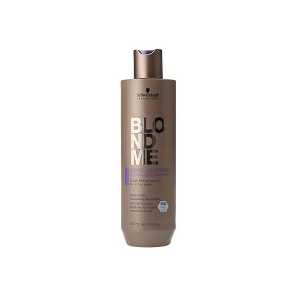 BLONDME Cool Blondes Neutralizing Shampoo - Moisturizing Hair Cleanser with Purple Toning Pigments Neutralizes Yellow Tones and Brassiness in All Blonde Types, 300ml