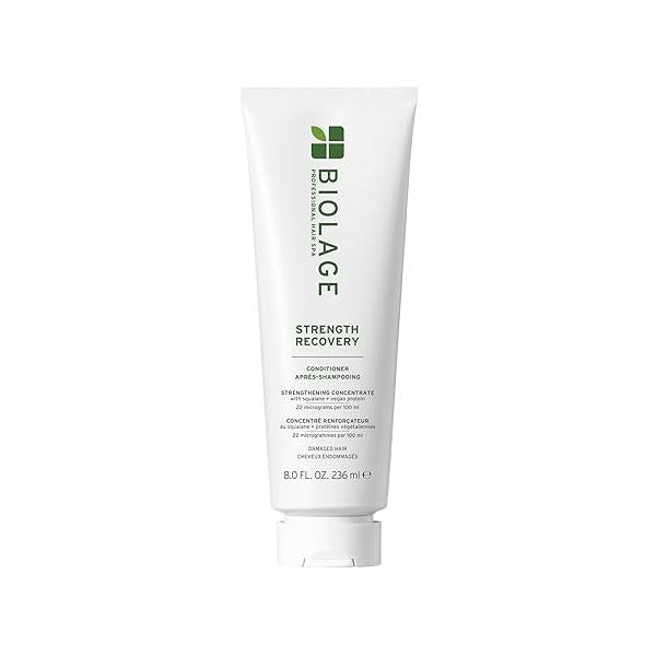 Biolage Strength Recovery Conditioner - Moisturizes & Strengthens Damaged Hair, Softness Shine, Olive Squalane Vegan Proteins, Paraben-Free,