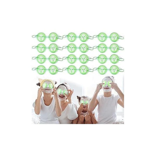 12 Pcs Cucumber Eye Pads Gel Masks Cooling Heating Spa Party Favors Sleepover Slumber Supplies