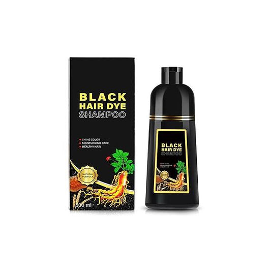 Black Hair Dye Shampoo 3 in 1, Herbal for Women Men, Grey Coverage 16.9fl oz