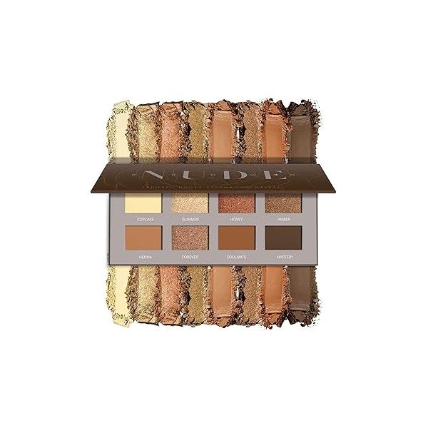 Black Smoky Eye Shadow Palette - 8 Color Dark Grey Smokey Eyeshadow for Goth Makeup, Pigmented & Long Lasting