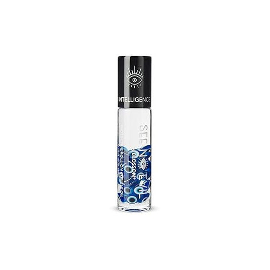 Blossom Cuticle Oil, See No Evil Scented Roll on Oil for Nails, Rollerball Application Nail Support, Cruelty Free, 0.19oz, Intelligence Jasmine