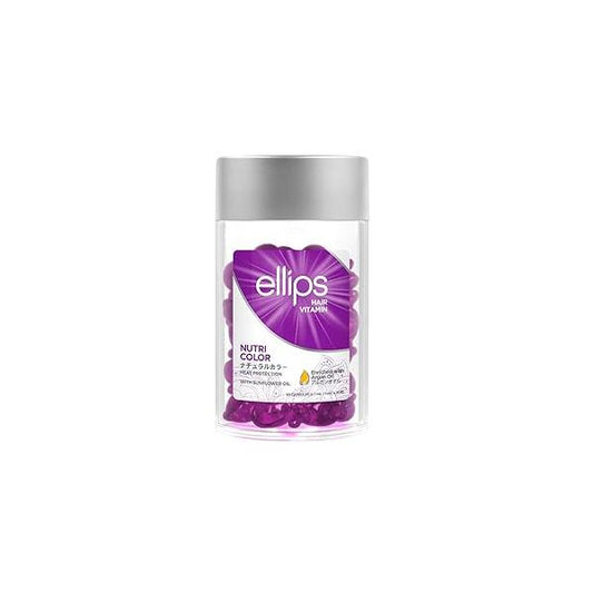 Hair Vitamin Nutri Color, 50 Capsules - Heat Protectant Oil for Color-Treated Adds Shine and Smooth Split Ends