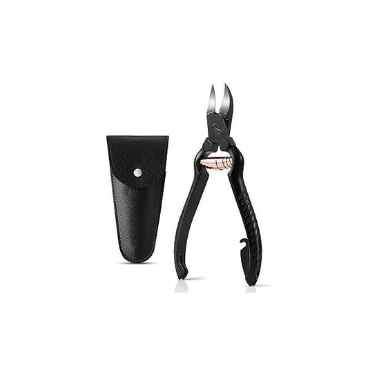 BEZOX Heavy Duty Podiatrist Toenail Clippers for Thick and Ingrown Nails, Stainless Steel Toe Nail Clipper, Pordiatry Ingrwon Tools - Silver