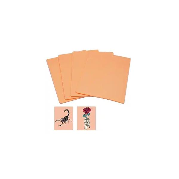 3mm Tattoo Practice Skin 4 Pcs 8x6'' Thick Blank Fake for Tattooing Microblading Beginners and Artists