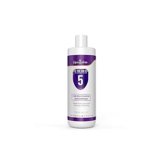 Big 5 Hair Stimulating Shampoo for Thinning & Breakage, All Types, Men and Women, Infused With Biotin, Caffeine, Argan Oil, Castor oil Saw Palmetto (Purple)
