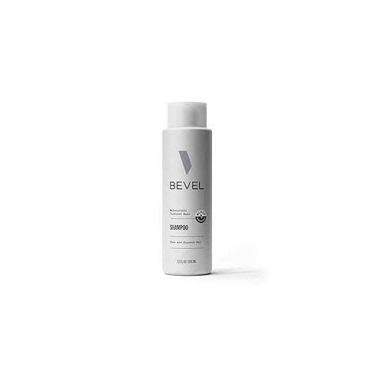 Bevel Shampoo for Men - Sulfate Free Textured Hair with Coconut Oil and Shea Butter, Detangles Coarse, Curly Hair, 12 Oz