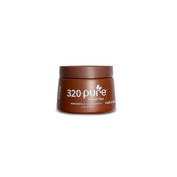 320Pure Hair Mask for Damaged 16oz, Mascarilla para el cabello, Deep Conditioning Dry, Frizzy, Color-Treated & Curly, Hydrating Treatment Growth Repair