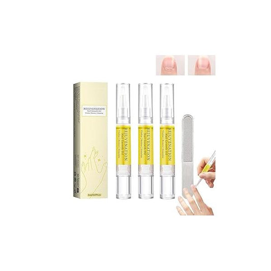 3-Pack Rejuvenation Nail Growth Oil with File - for Growth, Strength & Repair