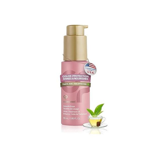 Colorproof Smooth Drops 1.86 Fl. Oz. Clear, Non-Greasy Anti-Frizz Hair with a Frizz Elimination and Humidity-Resistant Formula, Color Protection, White Tea Scent