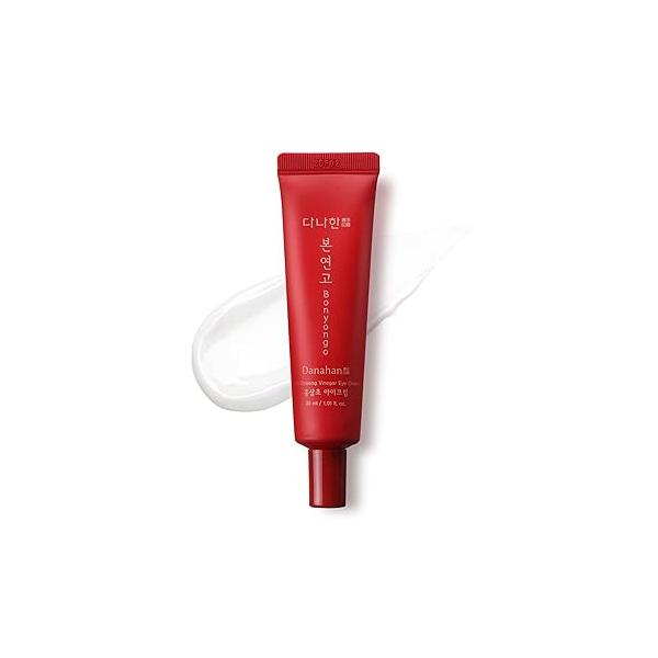 Bonyongo Red Ginseng Vinegar Eye Cream - Anti Aging Treatment for Youthful Radiant Skin - Wrinkle Improvement with Fermented Korean Skincare, 1.01oz.