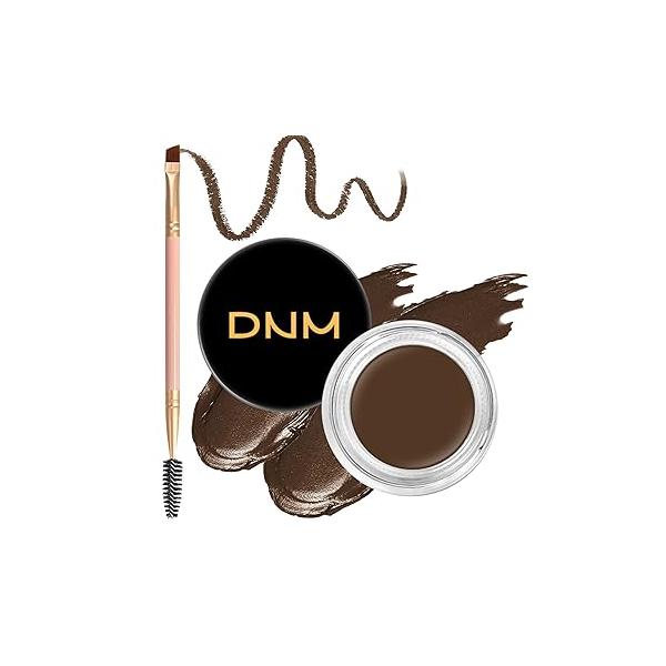 2Pcs Brow Pomade Set with Dual-ended Eyebrow Brush, High pigment Water proof Natural finish Makeup Brush for Women and Girls（10#）