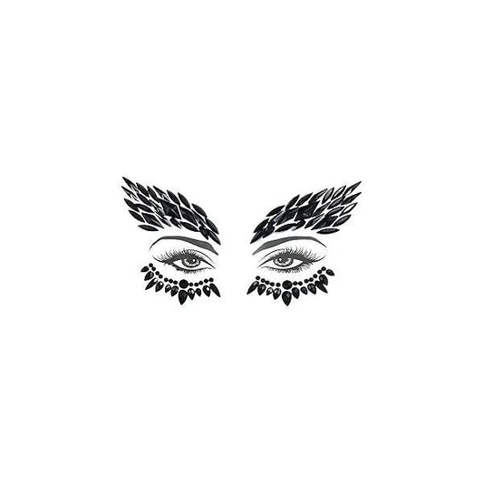 black face jewels tattoo eye sticker festival body gems holidays halloween decoration temporary for skin