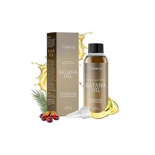 Honduras Batana Hair Oil - 100% Cold Pressed Growth & Scalp Nourishing for Healthy, Thick and Shiny Hair, Restores Natural Luster, Moisturizes Reduces Split Ends 4oz