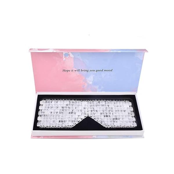 ideayard Jade Eye Mask Cooling Sleep 100% All Natural Stone for Hot & Cold Anti Aging Therapy, Headache and Migraine Relief Weighted