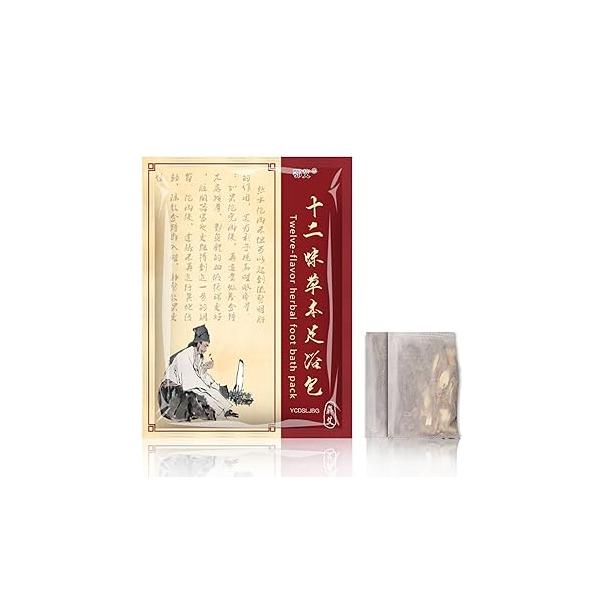 30 Pack Ginger & Mugwort Herbal Foot Soak Spa Set - 900g Natural Plant Blend with Safflower Angelica Root, Relaxing Aromatherapy Bath for Home Wellness 泡脚包 使用泡脚桶