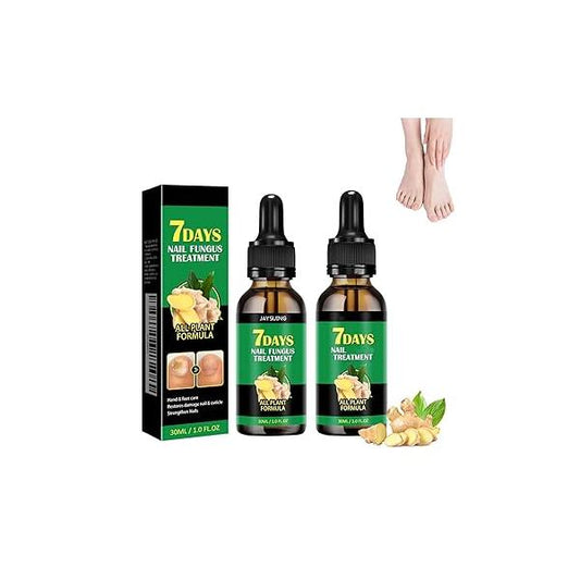 2Pcs Nail Treatment, Ginger Growth Serum, Nutrient Strengthener Oil - Cuticle Care for Nails