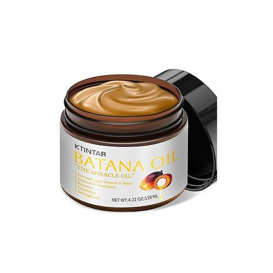 100% Natural Raw Batana Oil for Hair Growth, Unrefined & Organic Dr Sebi Growth From Honduras, Prevents Loss, Eliminates Split Ends, Enhances Thickness 4.22 Fl Oz (Pack of 1)