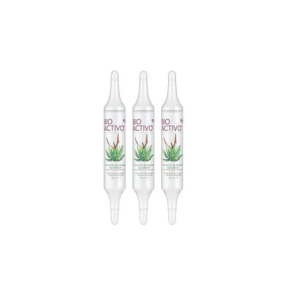 Bioactive Aloe Vera Capilar Cell Extract Ampoules 3 Pack - 0.61 oz Each, Intensive Hair Repair and Hydration Treatment