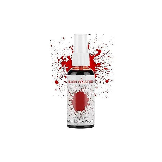 CCbeauty 7.6oz Halloween Fake Blood Makeup Kit - Spray+Squirt Blood+Stage Blood, Realistic Washable for Special Effects SFX Set Zombie Vampire Monster Cosplay Mouth Clothes Dress Up