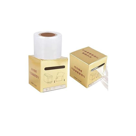 Disposable Eyebrow Tattoo Plastic Wrap Preservative Saran Barrier Film Microblading Supplies Lips Permanent Make Up Cling Cover Tape Roll Transparent 2 PCS